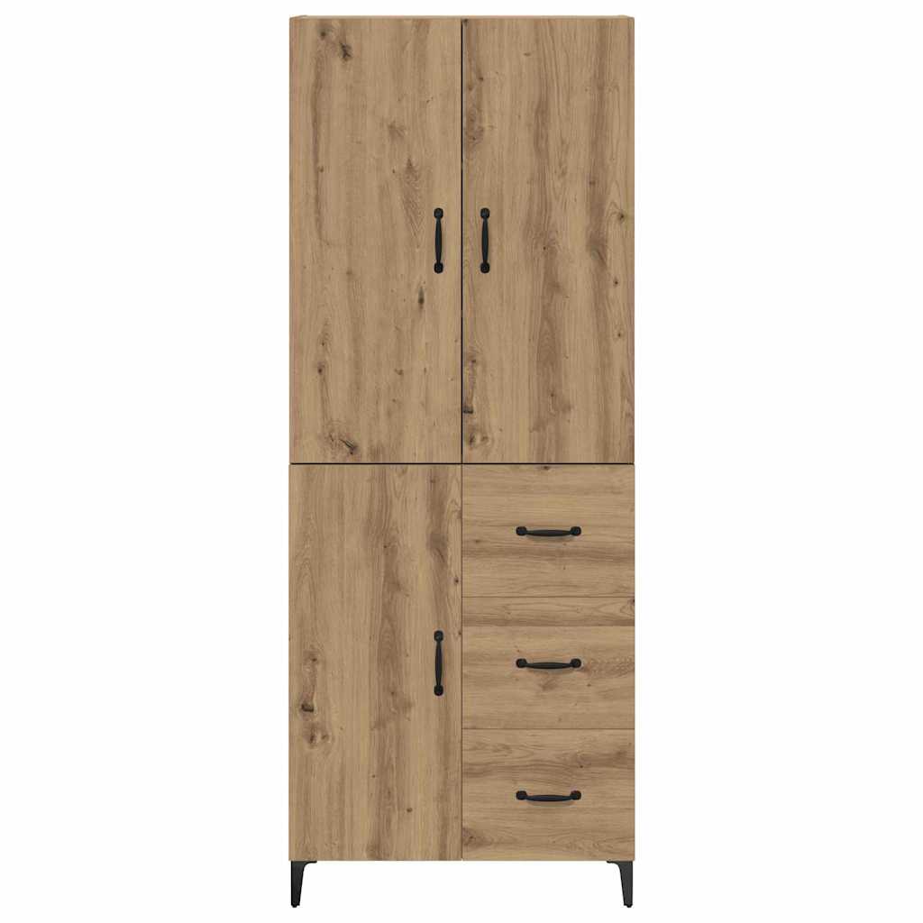 vidaXL Highboard z szufladą Dąb rzemieślniczy 69,5 x 34 x 180 cm