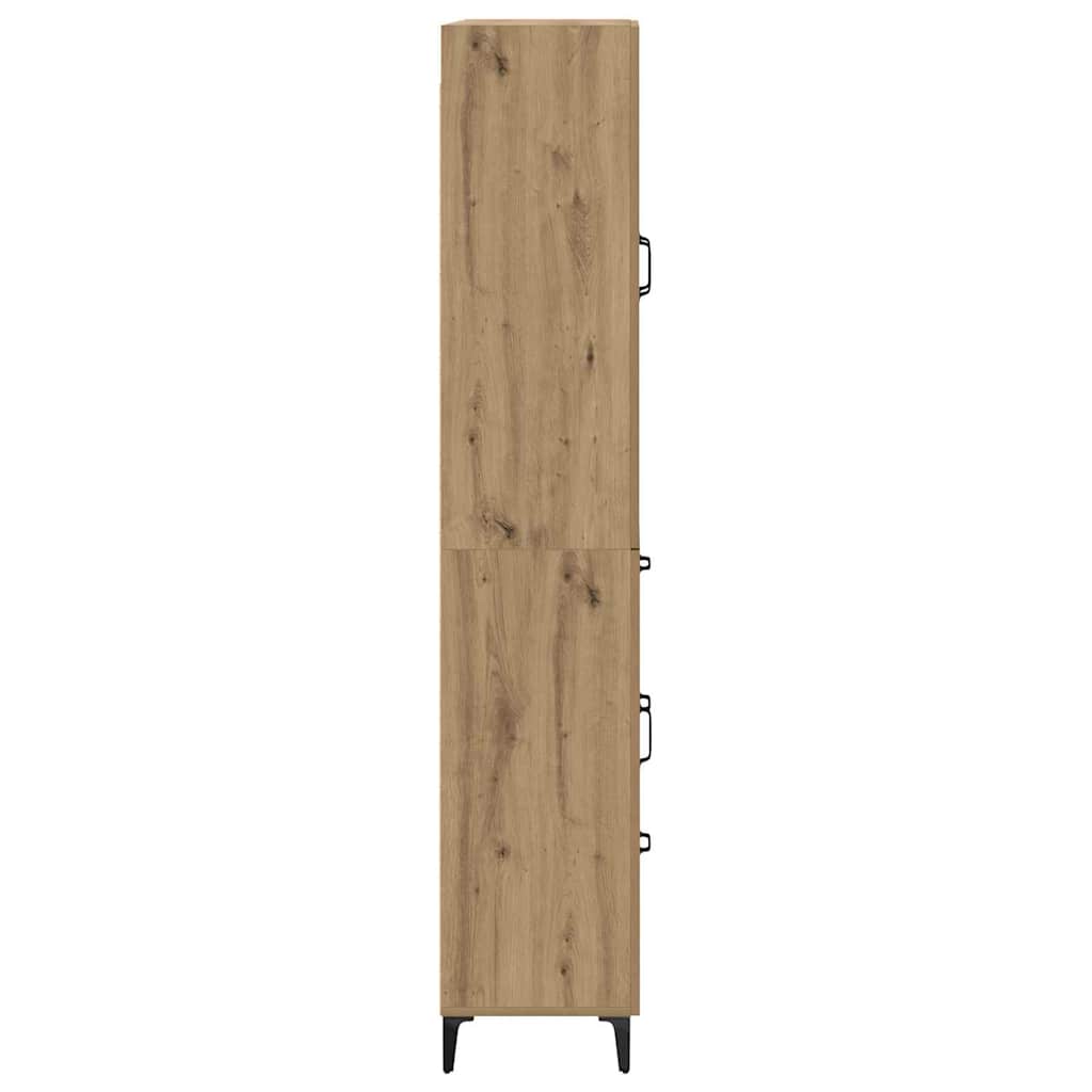 vidaXL Highboard z szufladą Dąb rzemieślniczy 69,5 x 34 x 180 cm
