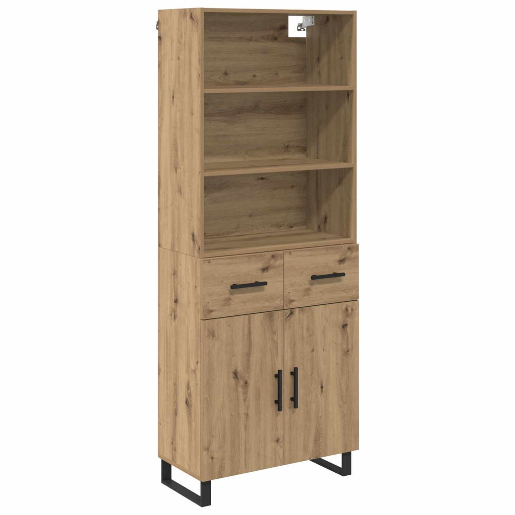 vidaXL Highboard 2 szt. Dąb rzemieślniczy 69,5 x 34 x 180 cm