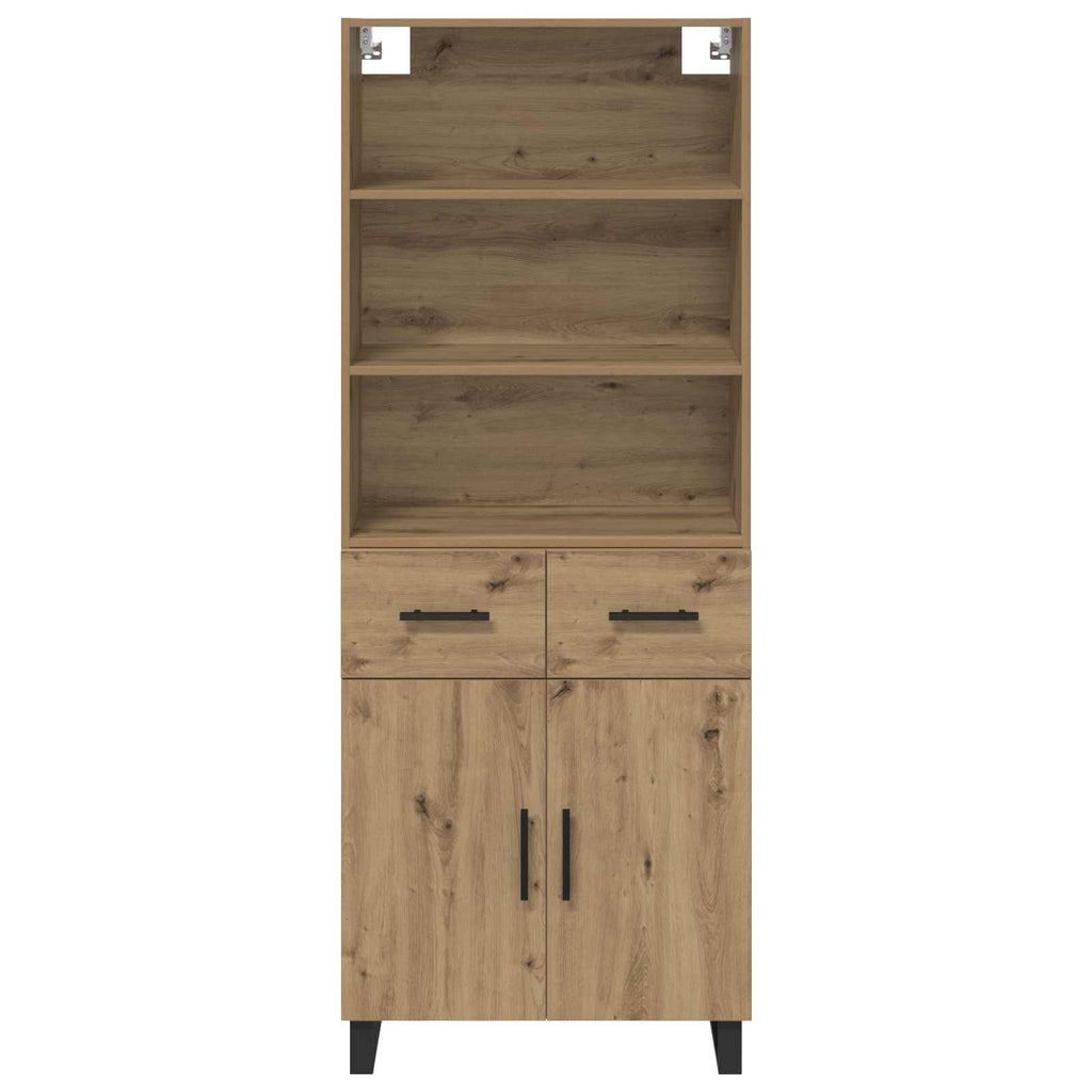 vidaXL Highboard 2 szt. Dąb rzemieślniczy 69,5 x 34 x 180 cm