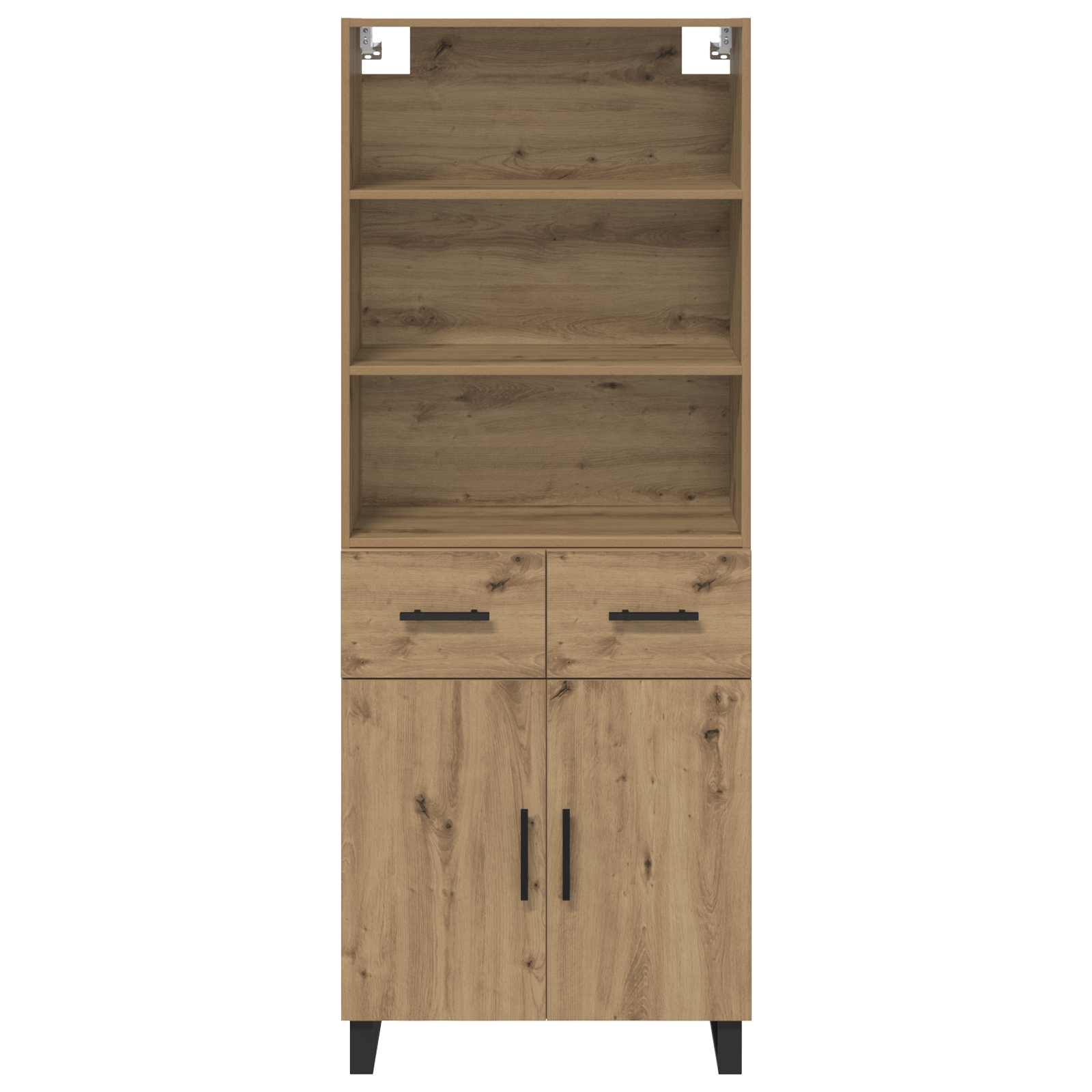 vidaXL Highboard 2 szt. Dąb rzemieślniczy 69,5 x 34 x 180 cm