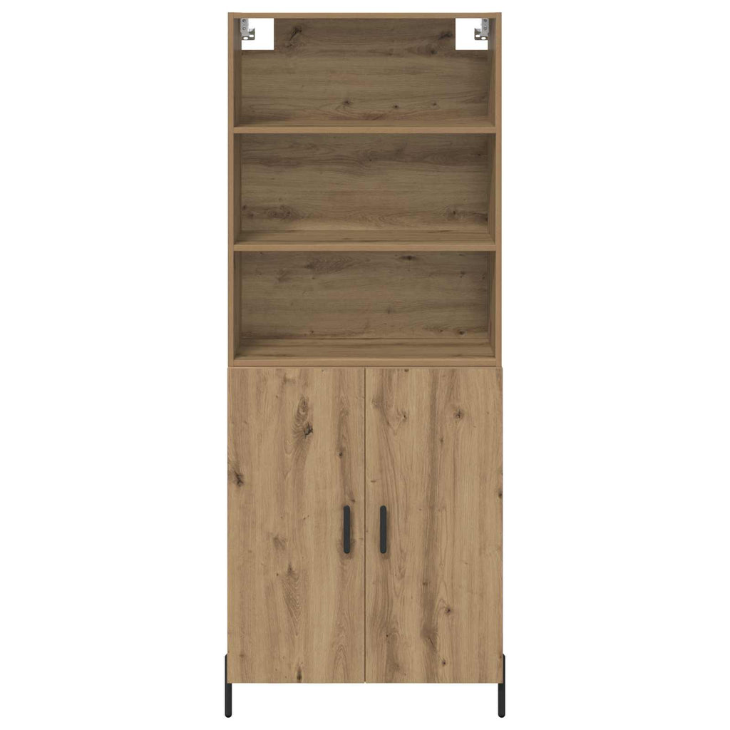 vidaXL Highboard Dąb rzemieślniczy 69,5 x 32,5 x 180 cm