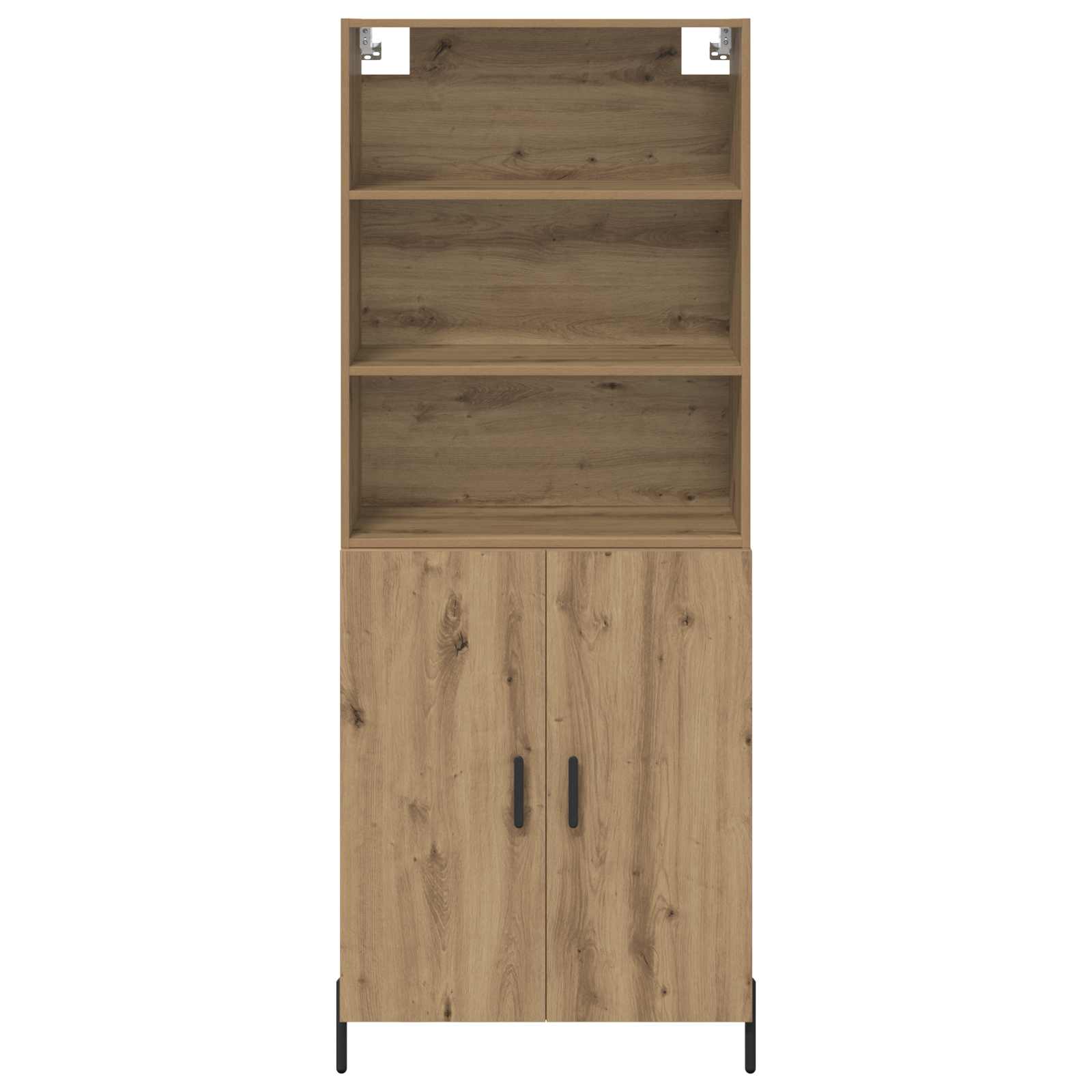 vidaXL Highboard Dąb rzemieślniczy 69,5 x 32,5 x 180 cm