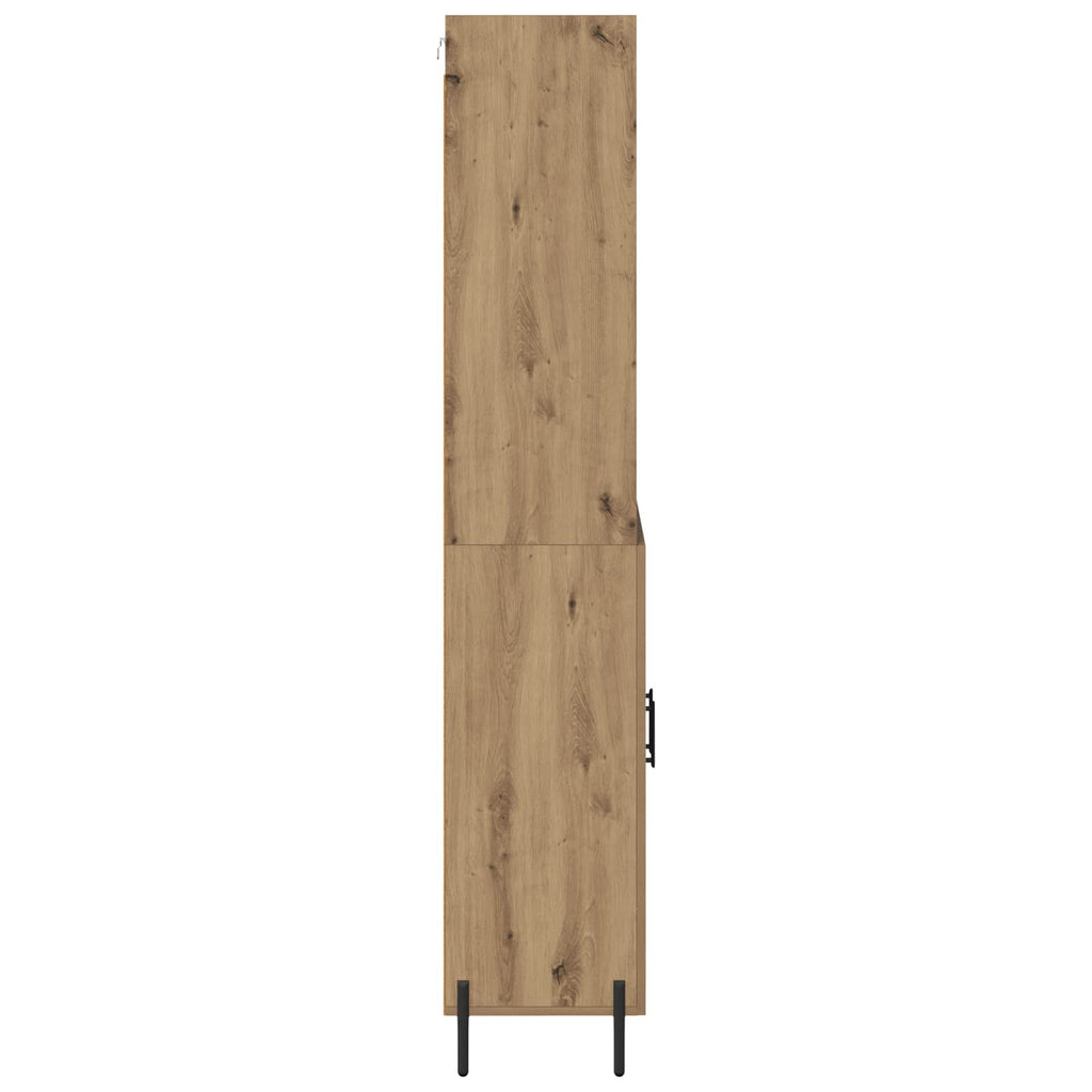 vidaXL Highboard Dąb rzemieślniczy 69,5 x 32,5 x 180 cm