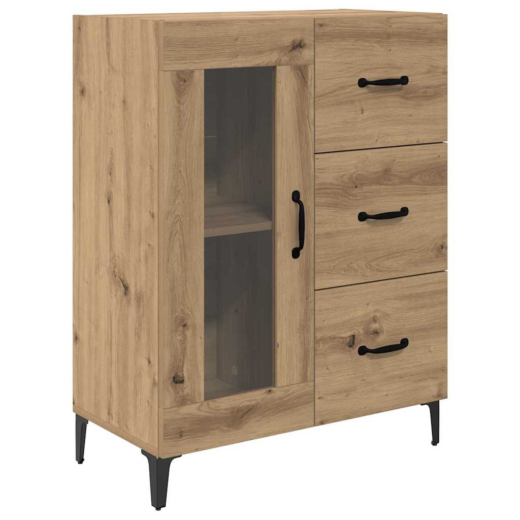 vidaXL Highboard z szufladą Dąb rzemieślniczy 69,5 x 34 x 180 cm