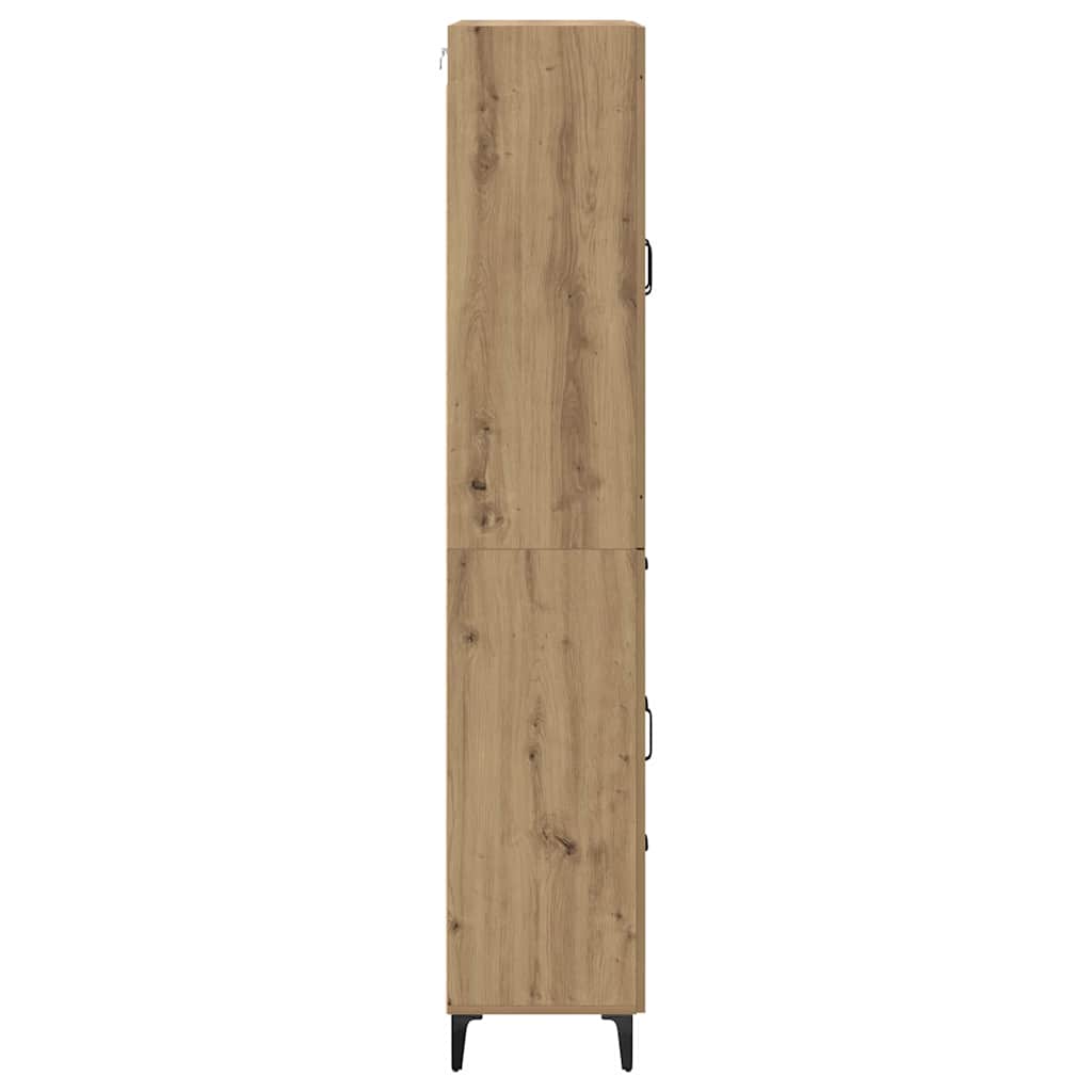 vidaXL Highboard z szufladą Dąb rzemieślniczy 69,5 x 34 x 180 cm