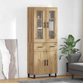 vidaXL Highboard 2 szt. Dąb rzemieślniczy 69,5 x 34 x 180 cm