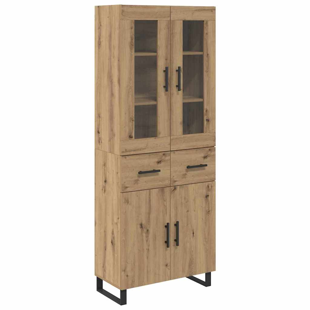 vidaXL Highboard 2 szt. Dąb rzemieślniczy 69,5 x 34 x 180 cm