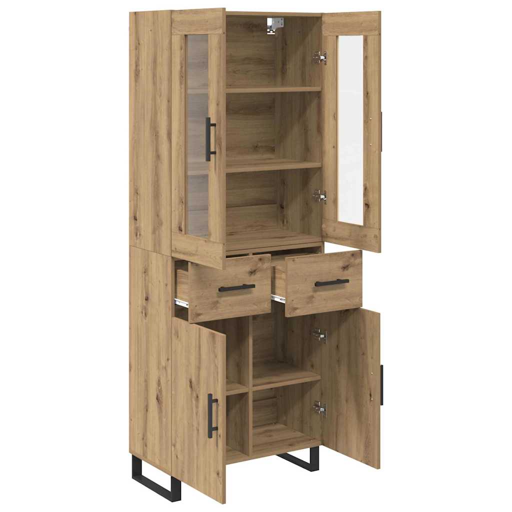 vidaXL Highboard 2 szt. Dąb rzemieślniczy 69,5 x 34 x 180 cm