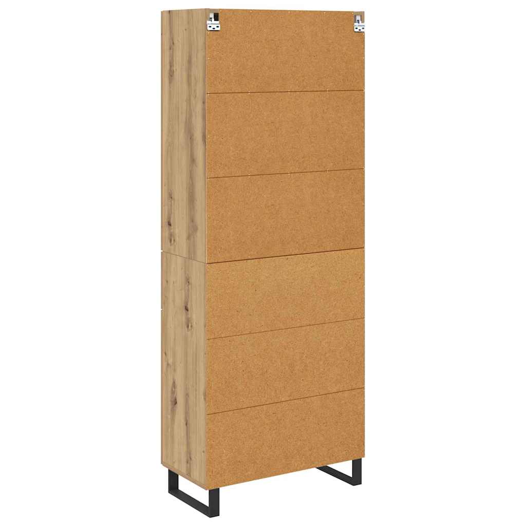 vidaXL Highboard 2 szt. Dąb rzemieślniczy 69,5 x 34 x 180 cm