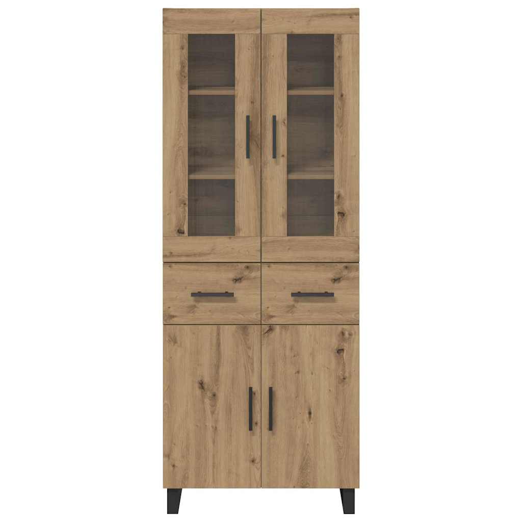 vidaXL Highboard 2 szt. Dąb rzemieślniczy 69,5 x 34 x 180 cm