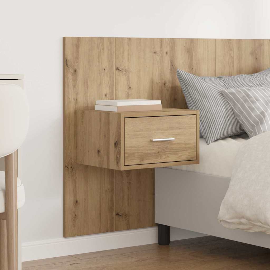 vidaXL Zagłówek z szafką z szufladą 3 pcs Dąb rzemieślniczy