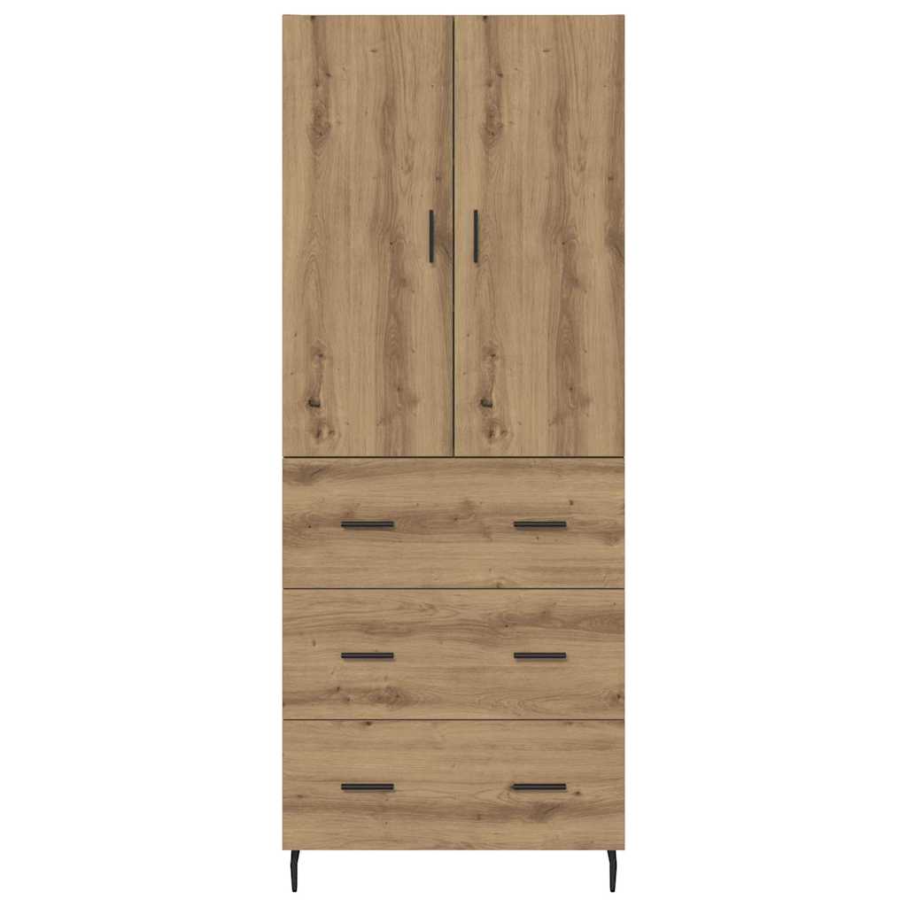 vidaXL Highboard 2 pcs Dąb rzemieślniczy 69,5 x 34 x 180 cm