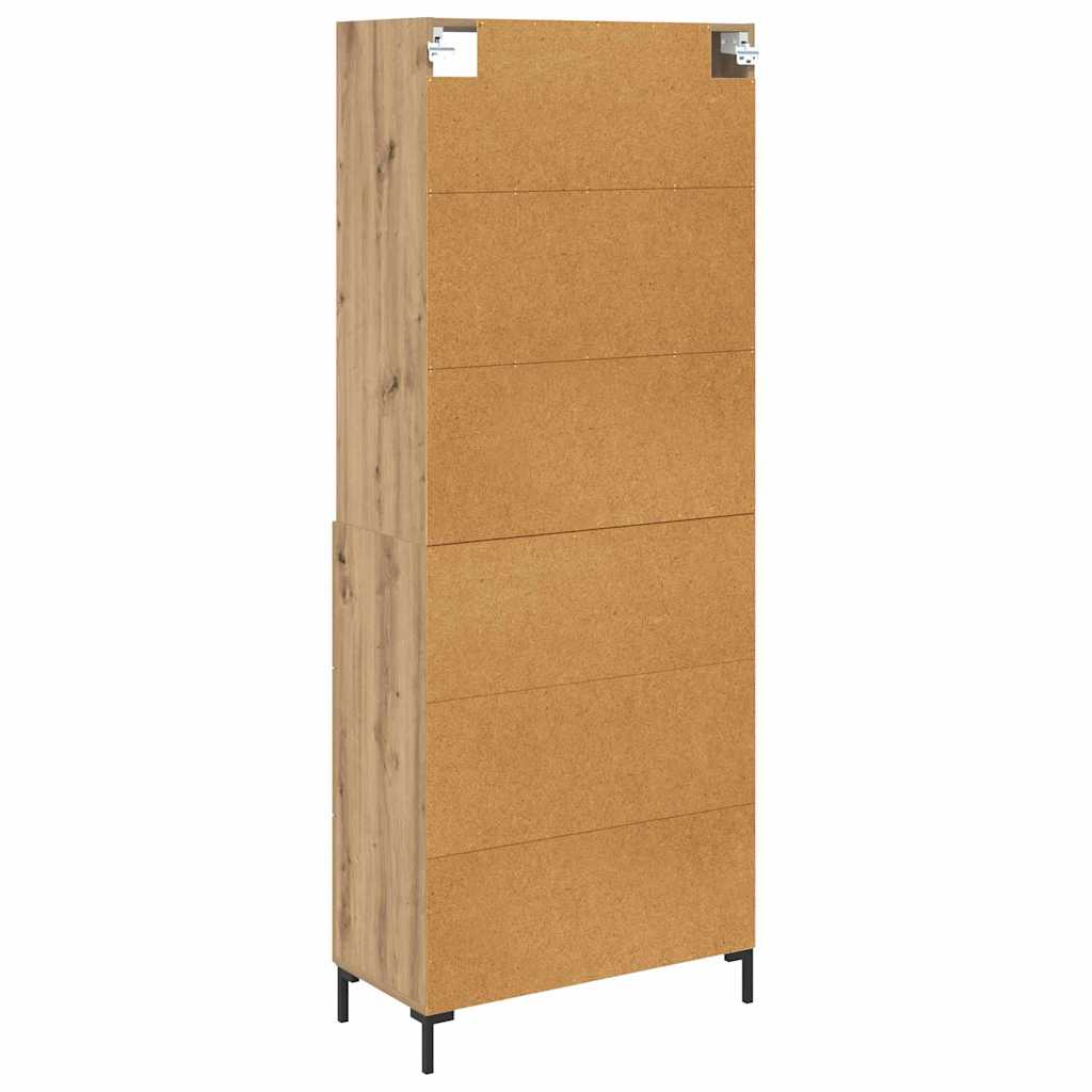 vidaXL Highboard z szufladą Dąb rzemieślniczy 69,5 x 34 x 180 cm