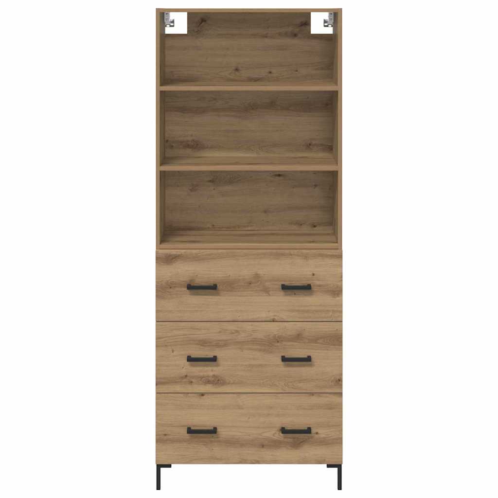 vidaXL Highboard z szufladą Dąb rzemieślniczy 69,5 x 34 x 180 cm