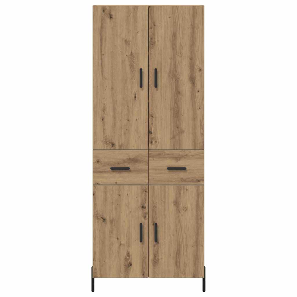 vidaXL Highboard z szufladą Dąb rzemieślniczy 69,5 x 34 x 180 cm