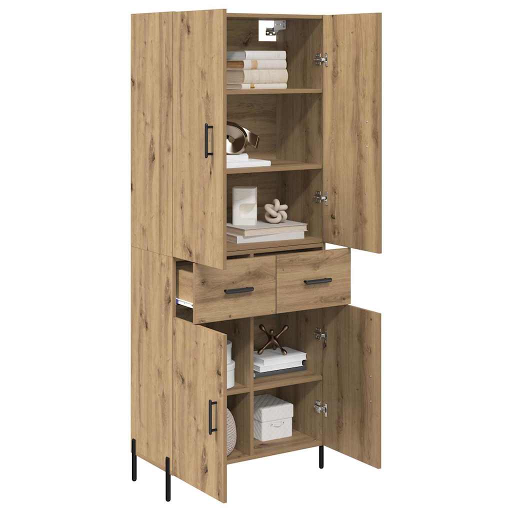 vidaXL Highboard z szufladą Dąb rzemieślniczy 69,5 x 34 x 180 cm