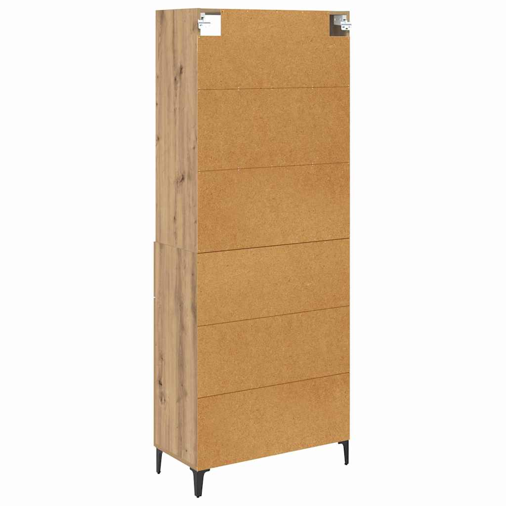 vidaXL Highboard z szufladą Dąb rzemieślniczy 69,5 x 34 x 180 cm