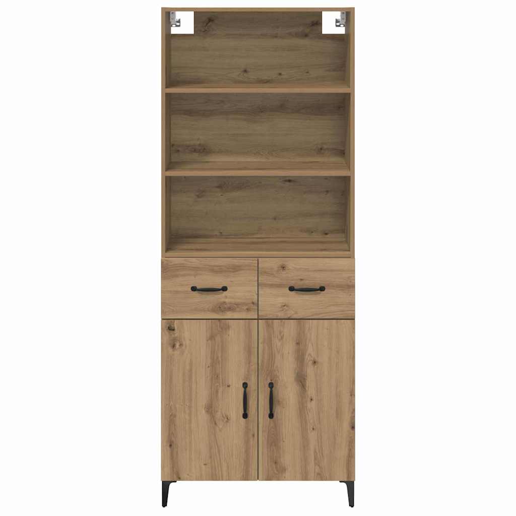 vidaXL Highboard z szufladą Dąb rzemieślniczy 69,5 x 34 x 180 cm