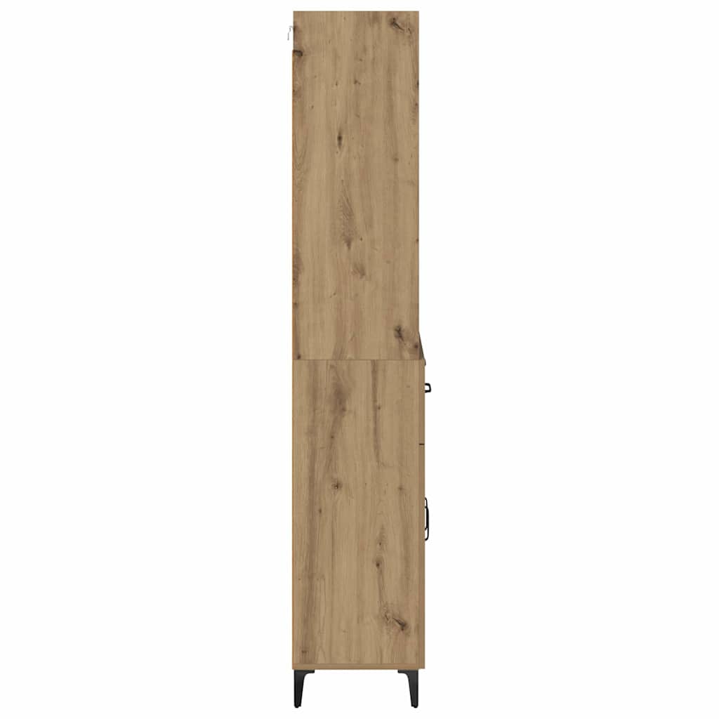 vidaXL Highboard z szufladą Dąb rzemieślniczy 69,5 x 34 x 180 cm