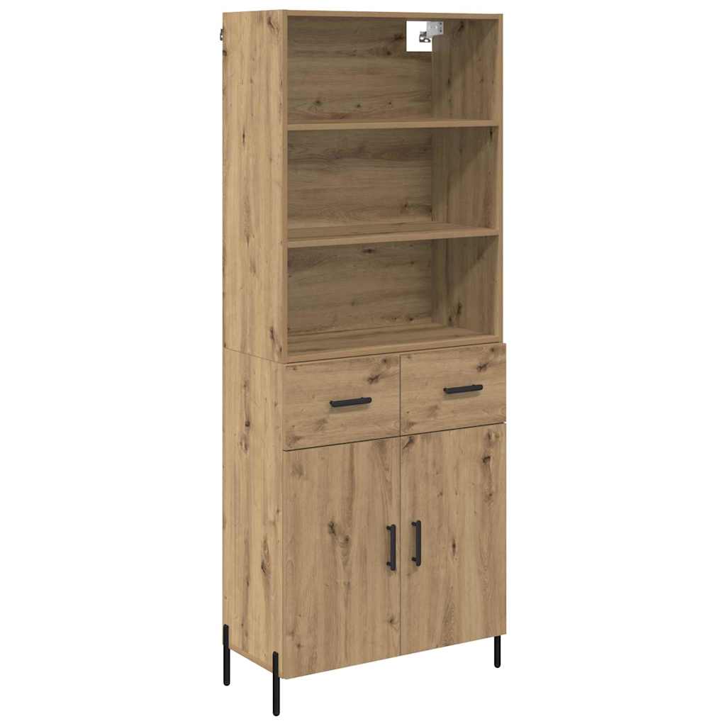 vidaXL Highboard z szufladą Dąb rzemieślniczy 69,5 x 32,5 x 180 cm