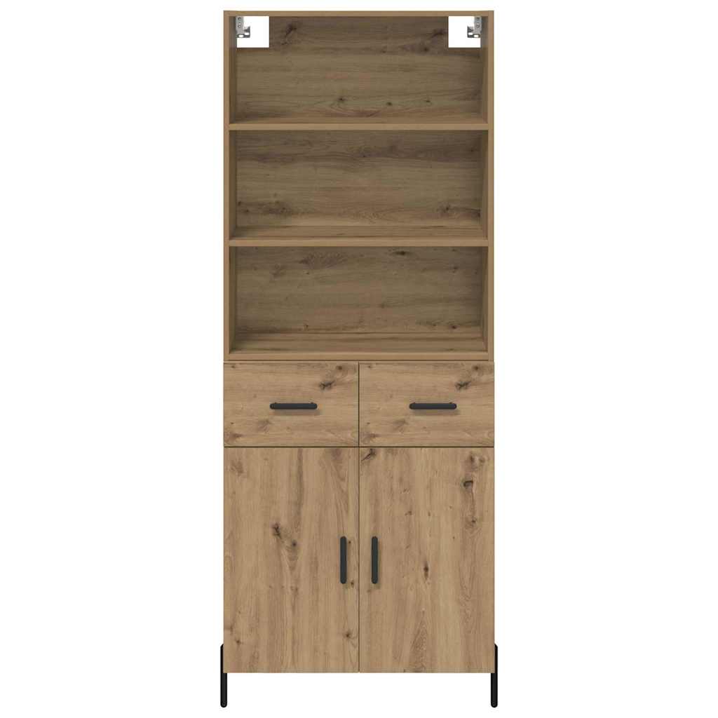 vidaXL Highboard z szufladą Dąb rzemieślniczy 69,5 x 32,5 x 180 cm