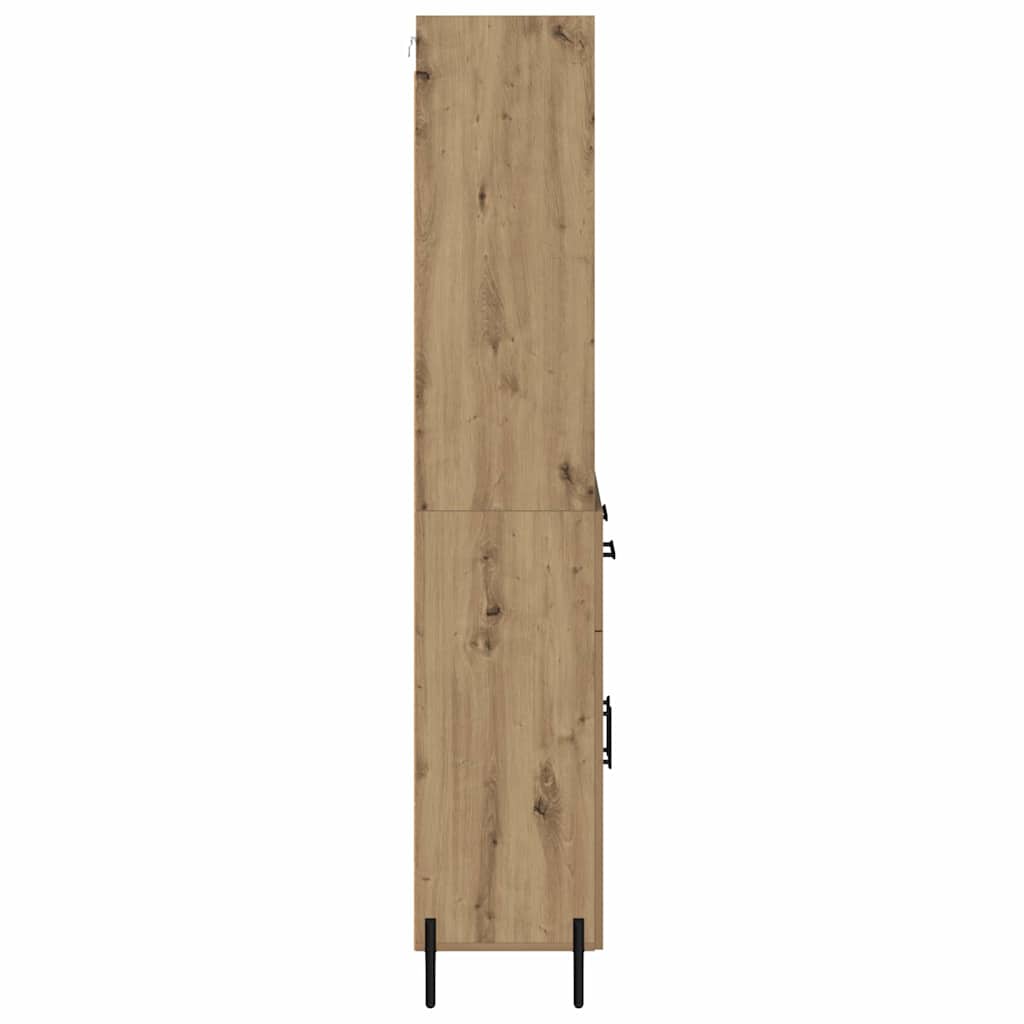 vidaXL Highboard z szufladą Dąb rzemieślniczy 69,5 x 32,5 x 180 cm