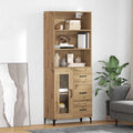 vidaXL Highboard z szufladą Dąb rzemieślniczy 69,5 x 34 x 180 cm