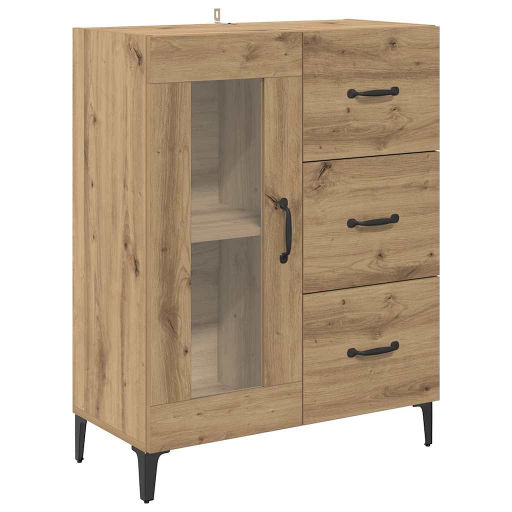 vidaXL Highboard z szufladą Dąb rzemieślniczy 69,5 x 34 x 180 cm