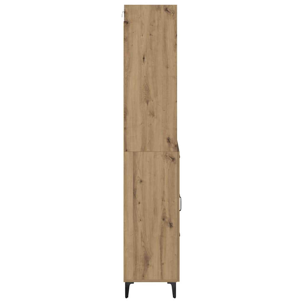 vidaXL Highboard z szufladą Dąb rzemieślniczy 69,5 x 34 x 180 cm