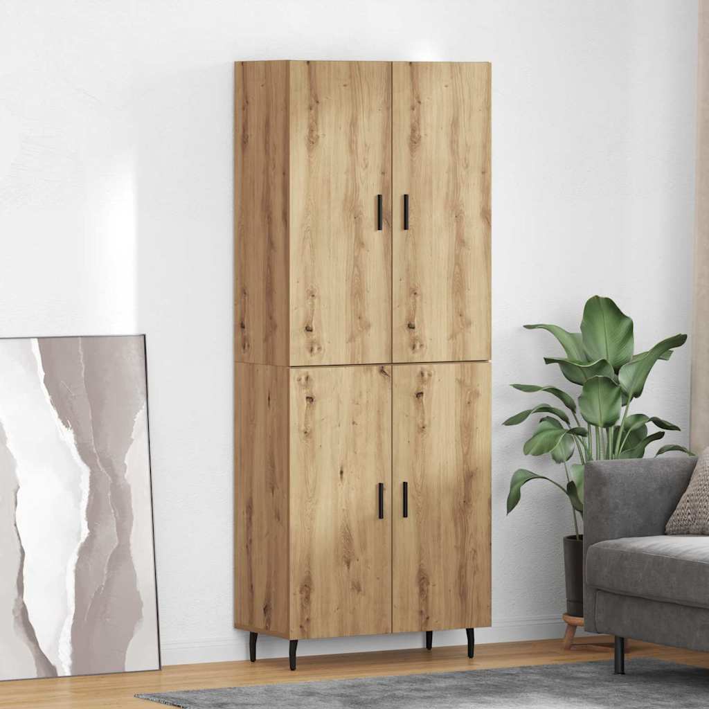 vidaXL Highboard 2 pcs Dąb rzemieślniczy 69,5 x 34 x 180 cm