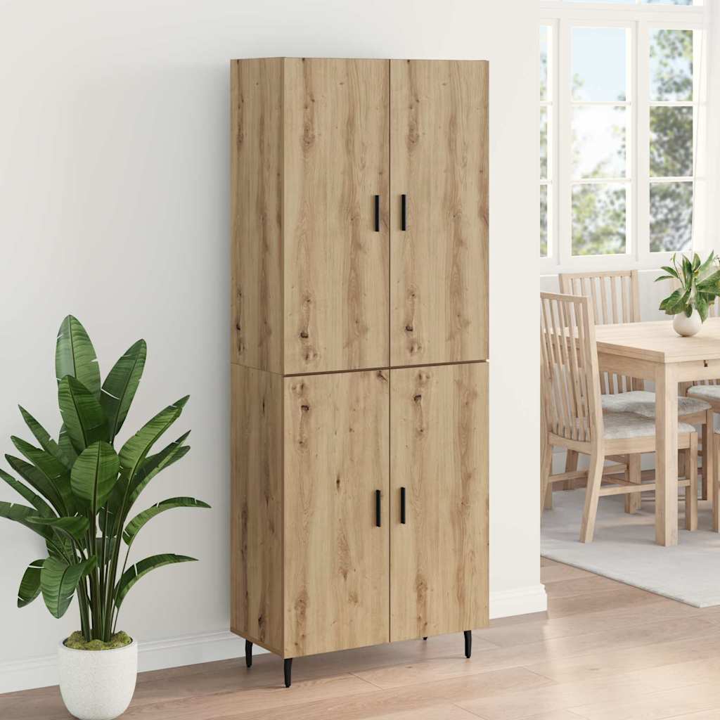 vidaXL Highboard 2 pcs Dąb rzemieślniczy 69,5 x 34 x 180 cm
