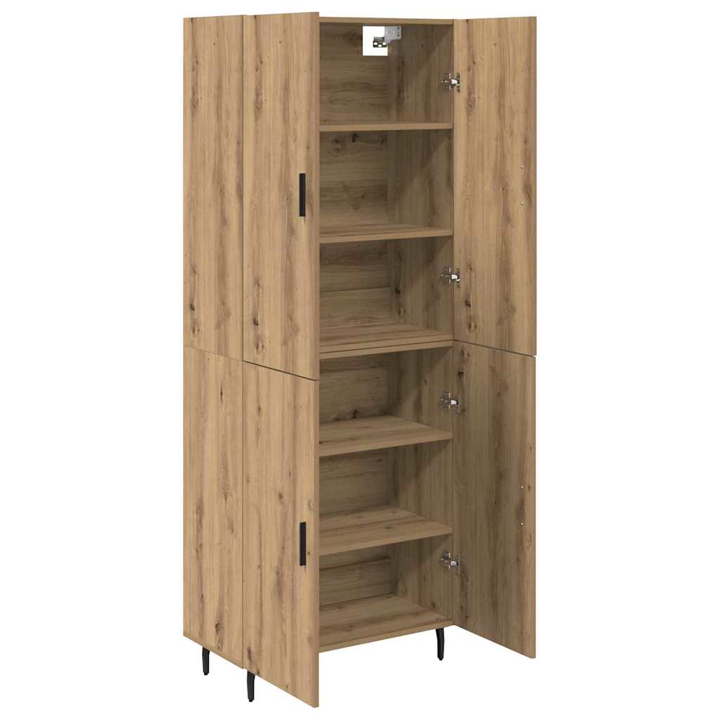 vidaXL Highboard 2 pcs Dąb rzemieślniczy 69,5 x 34 x 180 cm