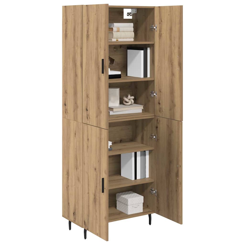 vidaXL Highboard 2 pcs Dąb rzemieślniczy 69,5 x 34 x 180 cm