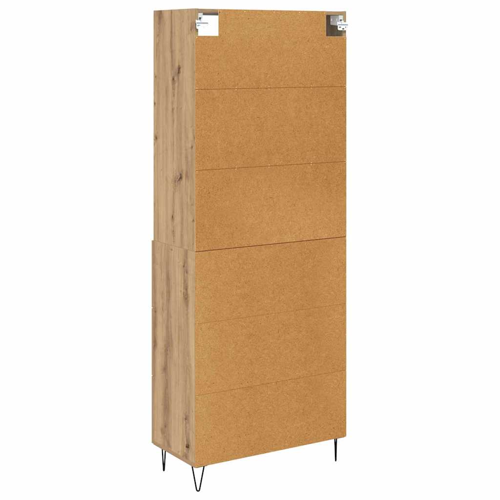 vidaXL Highboard 2 pcs Dąb rzemieślniczy Materiał drewnopochodny