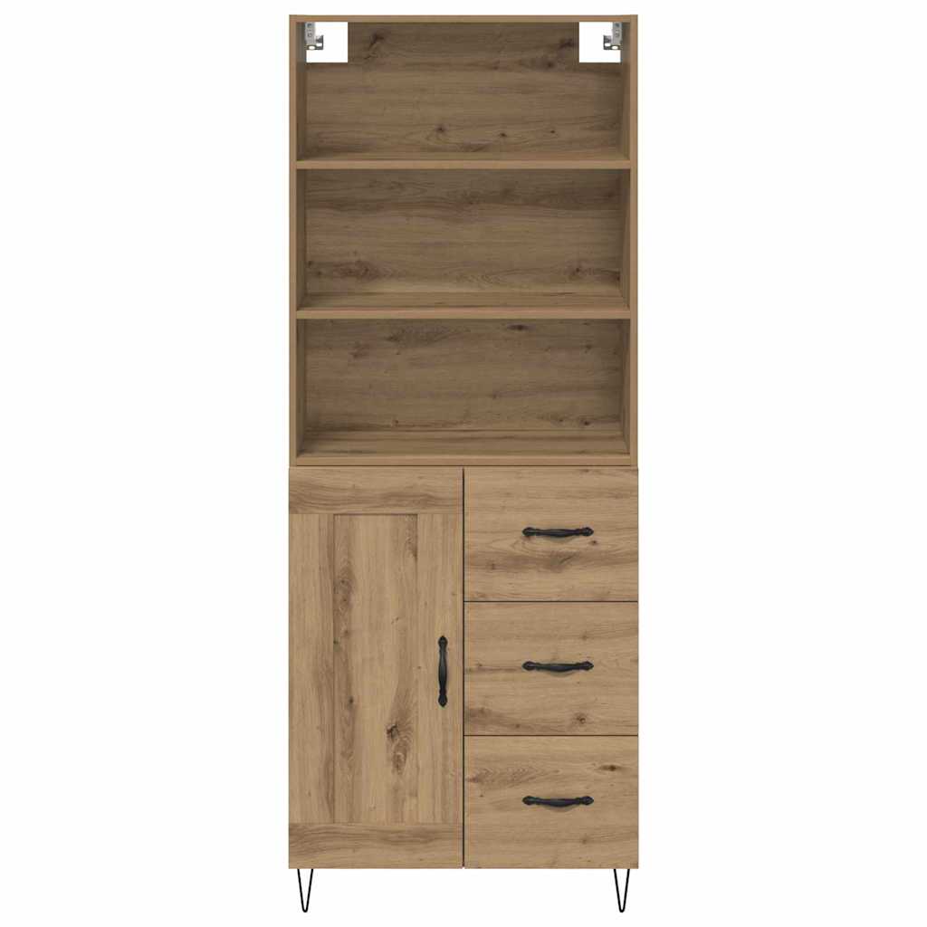 vidaXL Highboard 2 pcs Dąb rzemieślniczy Materiał drewnopochodny