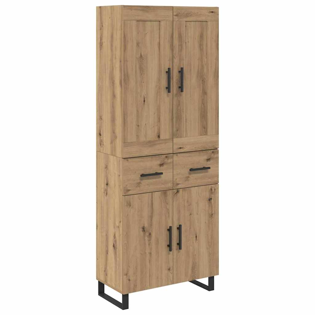 vidaXL Highboard 2 pcs Dąb rzemieślniczy 69,5 x 34 x 180 cm
