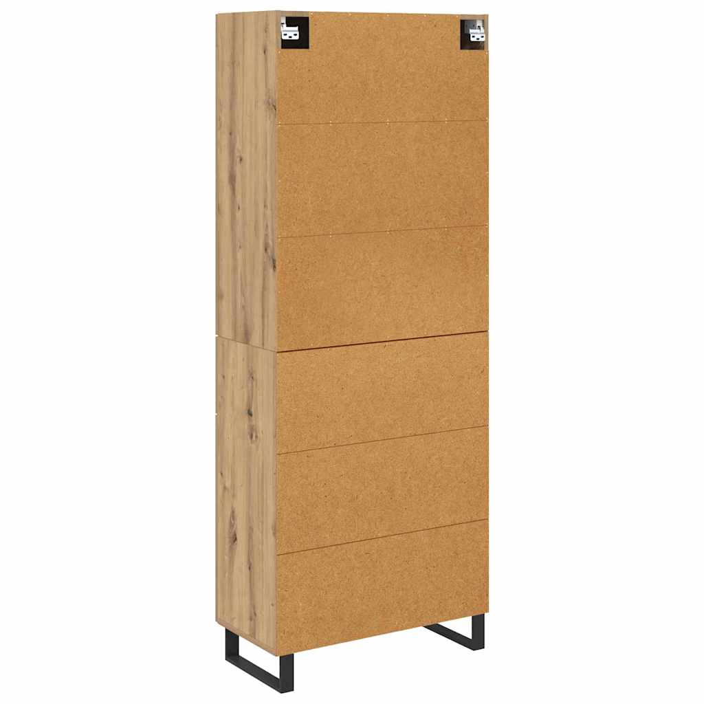 vidaXL Highboard 2 pcs Dąb rzemieślniczy 69,5 x 34 x 180 cm