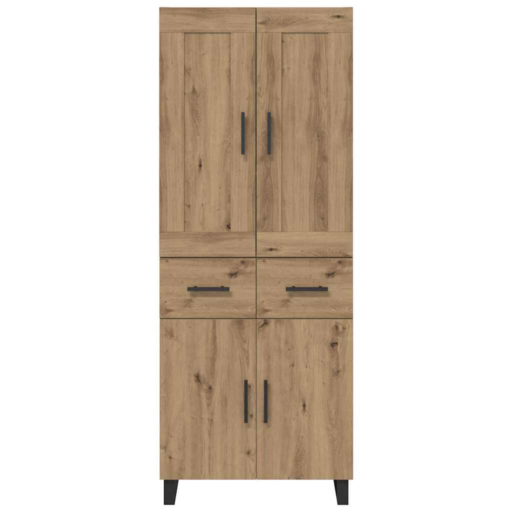 vidaXL Highboard 2 pcs Dąb rzemieślniczy 69,5 x 34 x 180 cm