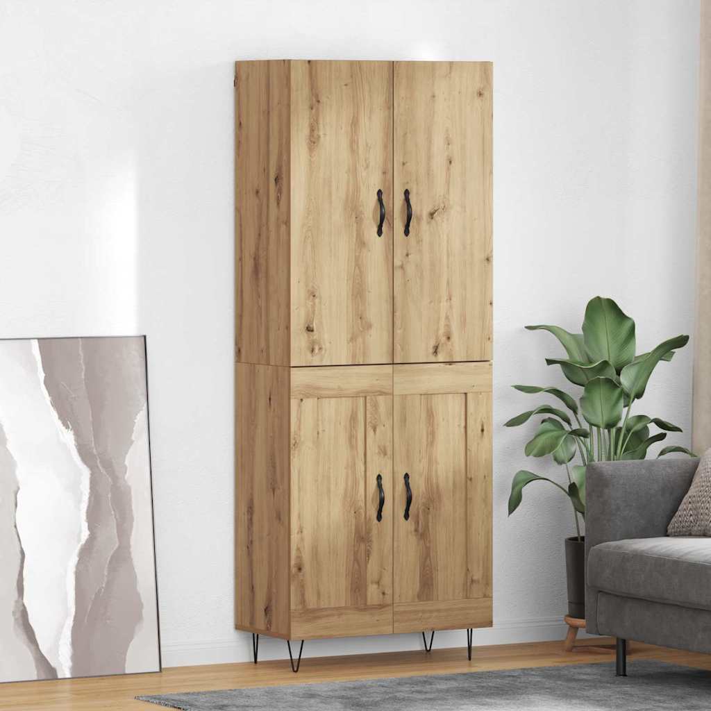 vidaXL Highboard 2 szt. Dąb rzemieślniczy 69,5 x 34 x 180 cm