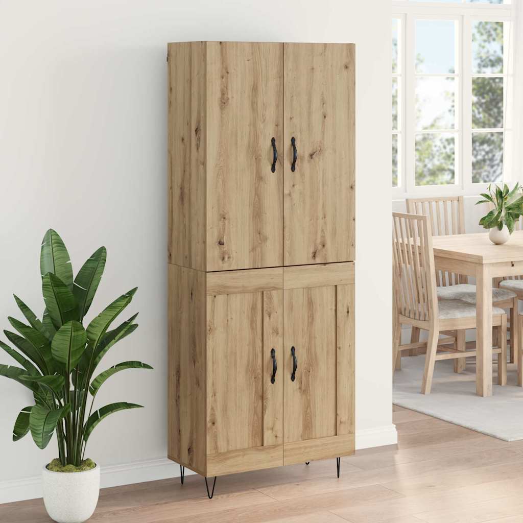vidaXL Highboard 2 szt. Dąb rzemieślniczy 69,5 x 34 x 180 cm