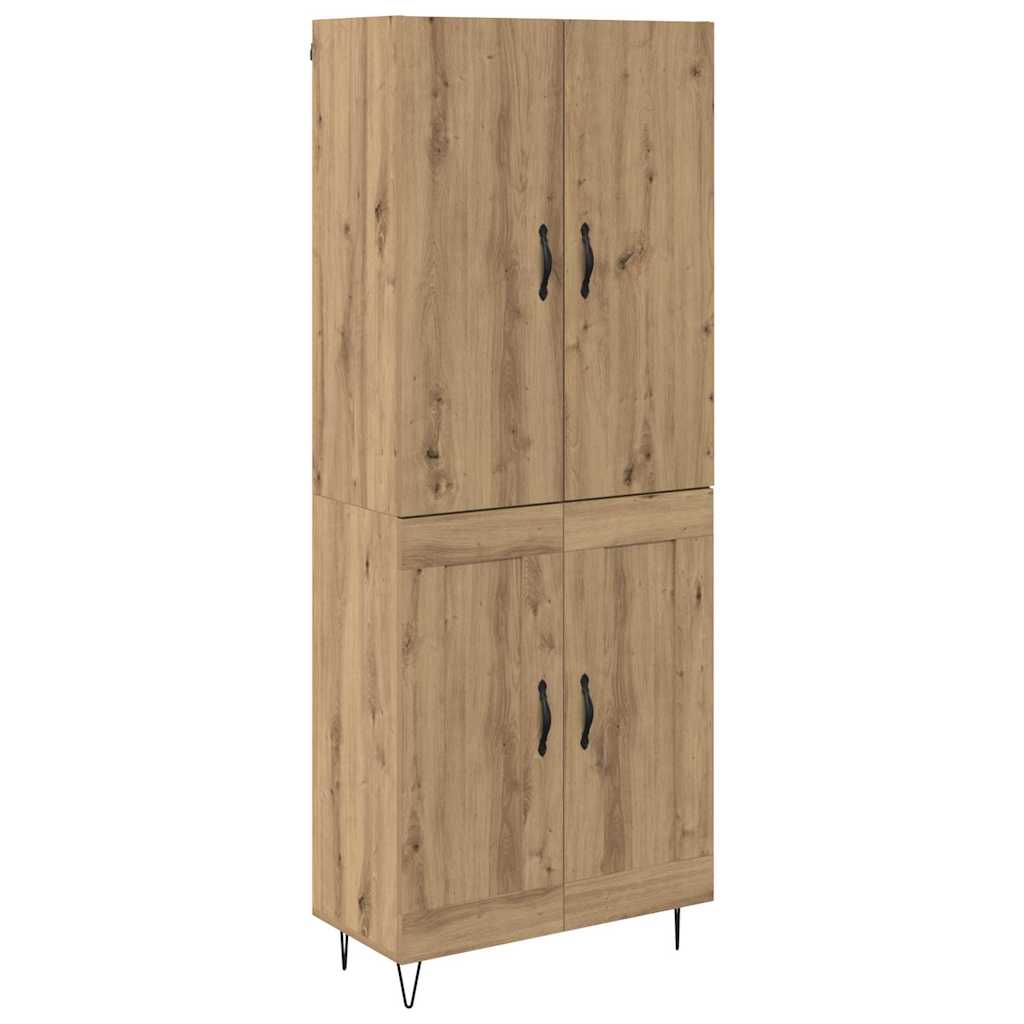 vidaXL Highboard 2 szt. Dąb rzemieślniczy 69,5 x 34 x 180 cm