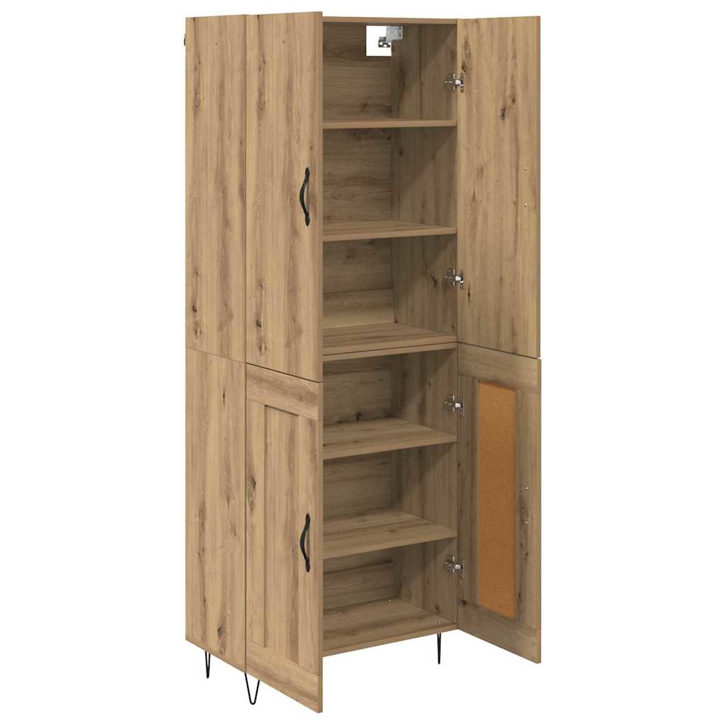 vidaXL Highboard 2 szt. Dąb rzemieślniczy 69,5 x 34 x 180 cm