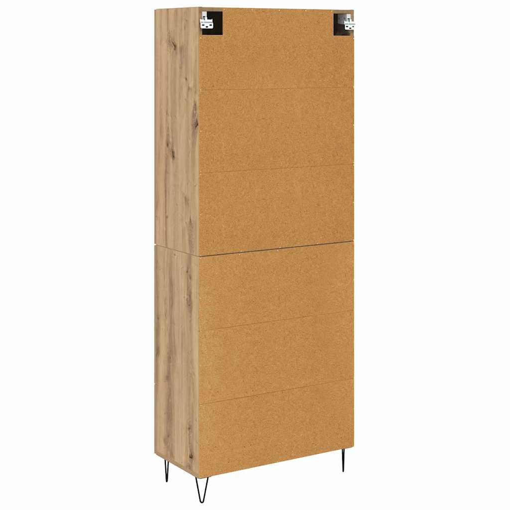vidaXL Highboard 2 szt. Dąb rzemieślniczy 69,5 x 34 x 180 cm