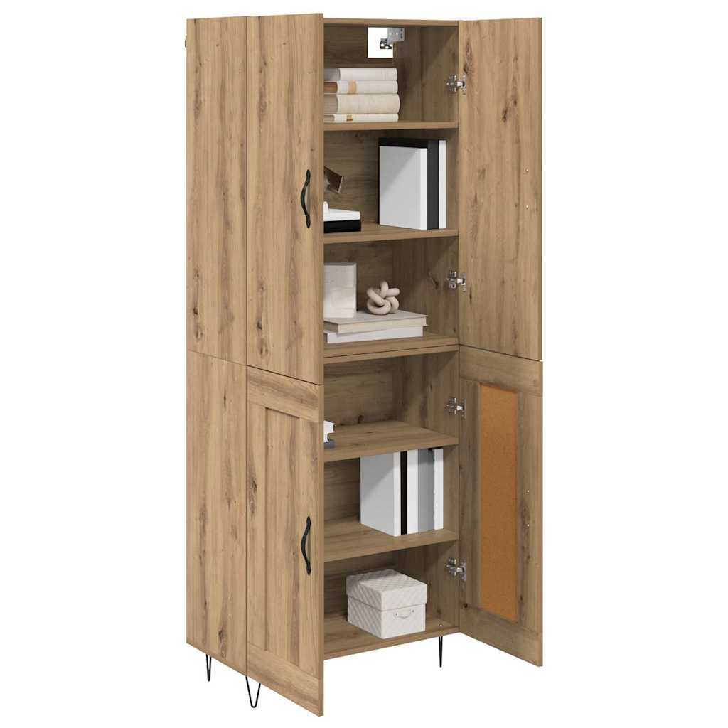 vidaXL Highboard 2 szt. Dąb rzemieślniczy 69,5 x 34 x 180 cm