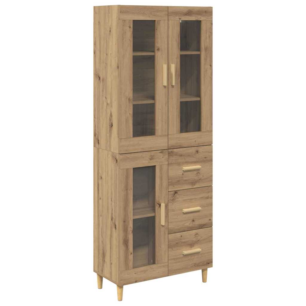 vidaXL Highboard z szufladą Dąb rzemieślniczy 69,5 x 34 x 180 cm