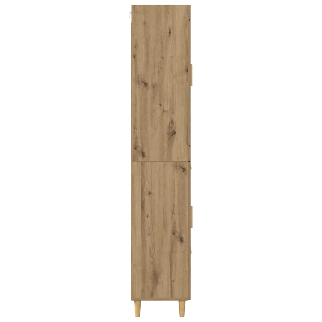 vidaXL Highboard z szufladą Dąb rzemieślniczy 69,5 x 34 x 180 cm