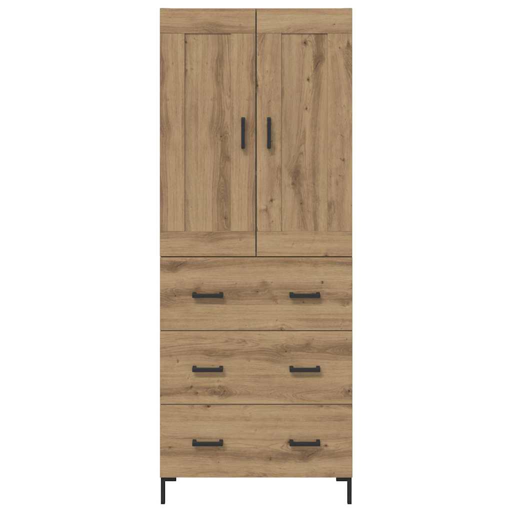 vidaXL Highboard 2 pcs Dąb rzemieślniczy Materiał drewnopochodny