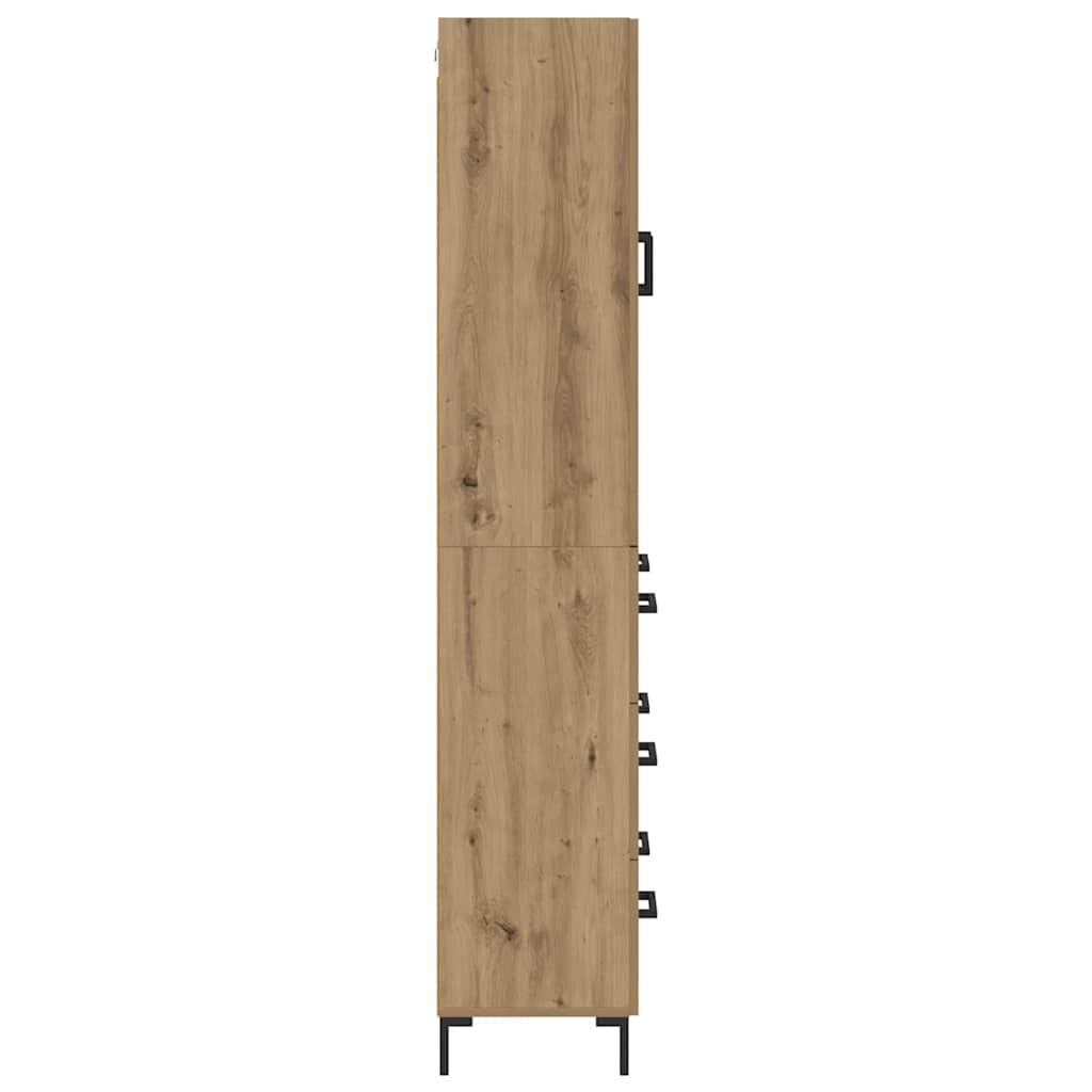 vidaXL Highboard 2 pcs Dąb rzemieślniczy Materiał drewnopochodny