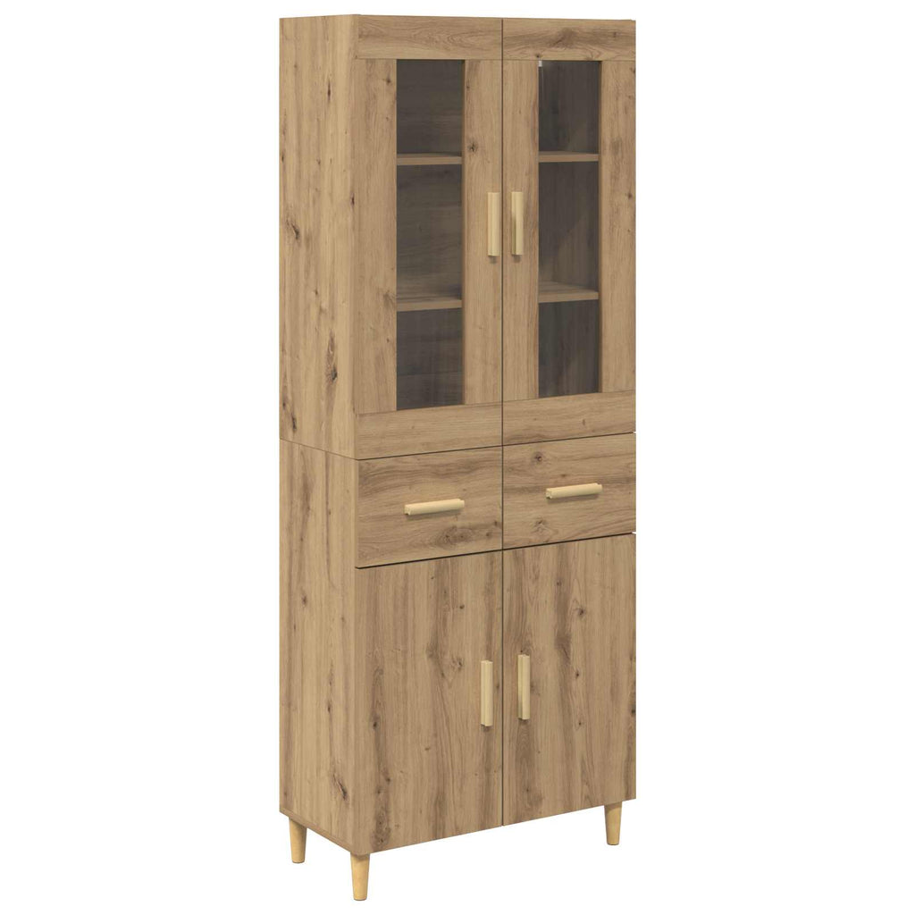 vidaXL Highboard z szufladą Dąb rzemieślniczy 69,5 x 34 x 180 cm